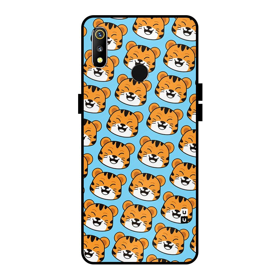Happy Kitten Pattern Metal Back Case for Realme 3i