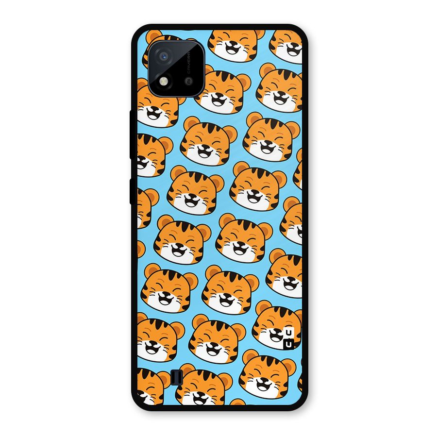 Happy Kitten Pattern Metal Back Case for Realme C11 2021