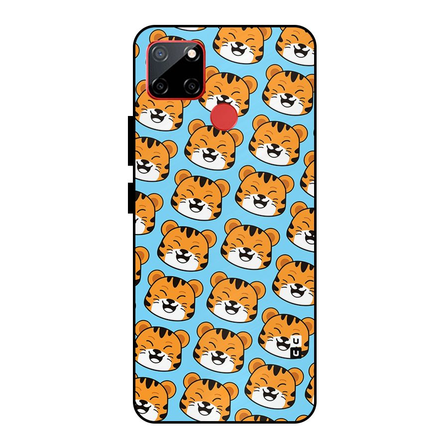 Happy Kitten Pattern Metal Back Case for Realme C12