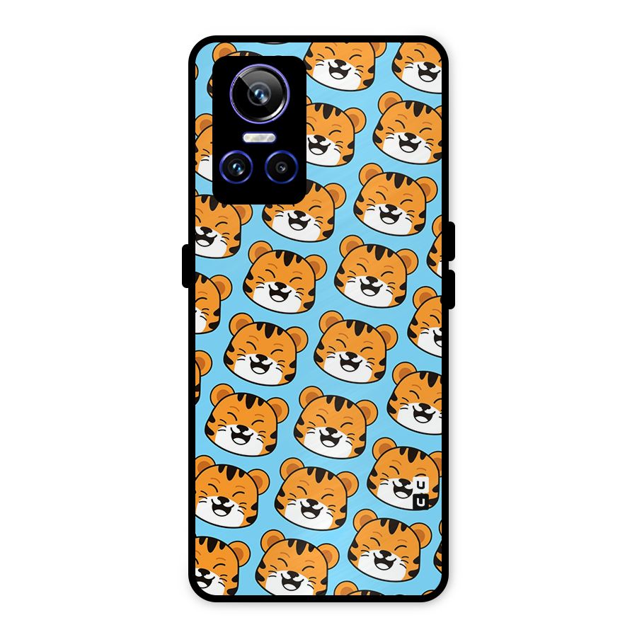 Happy Kitten Pattern Metal Back Case for Realme GT Neo 3