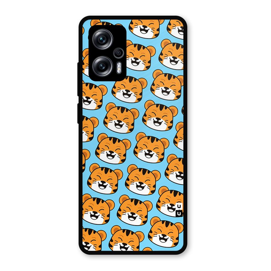 Happy Kitten Pattern Metal Back Case for Redmi K50i