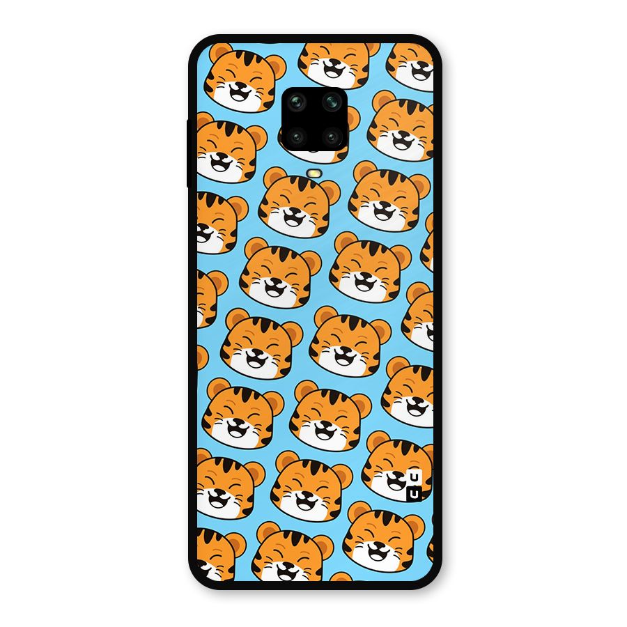 Happy Kitten Pattern Metal Back Case for Redmi Note 9 Pro