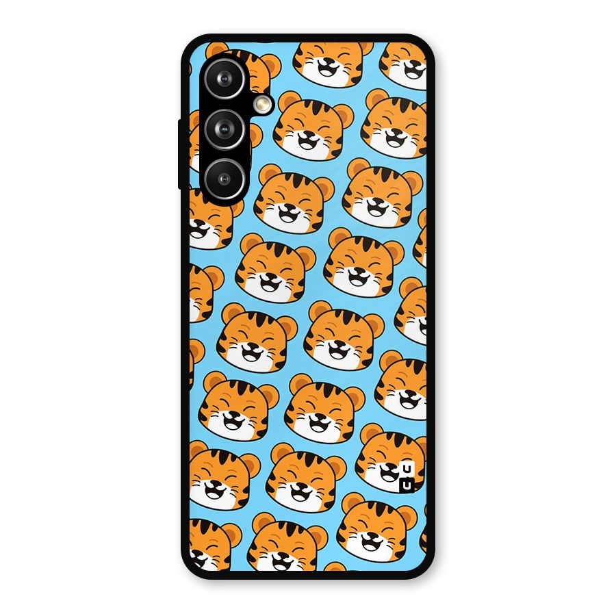 Happy Kitten Pattern Metal Back Case for Samsung Galaxy M54