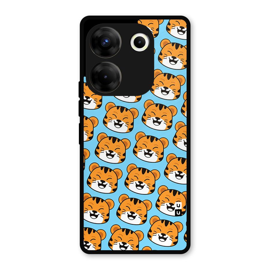 Happy Kitten Pattern Metal Back Case for Tecno Camon 20