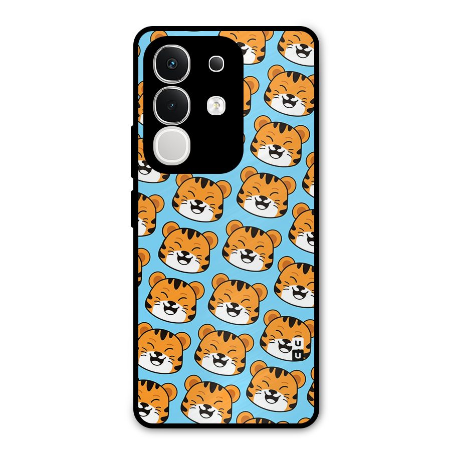 Happy Kitten Pattern Metal Back Case for Vivo T4x