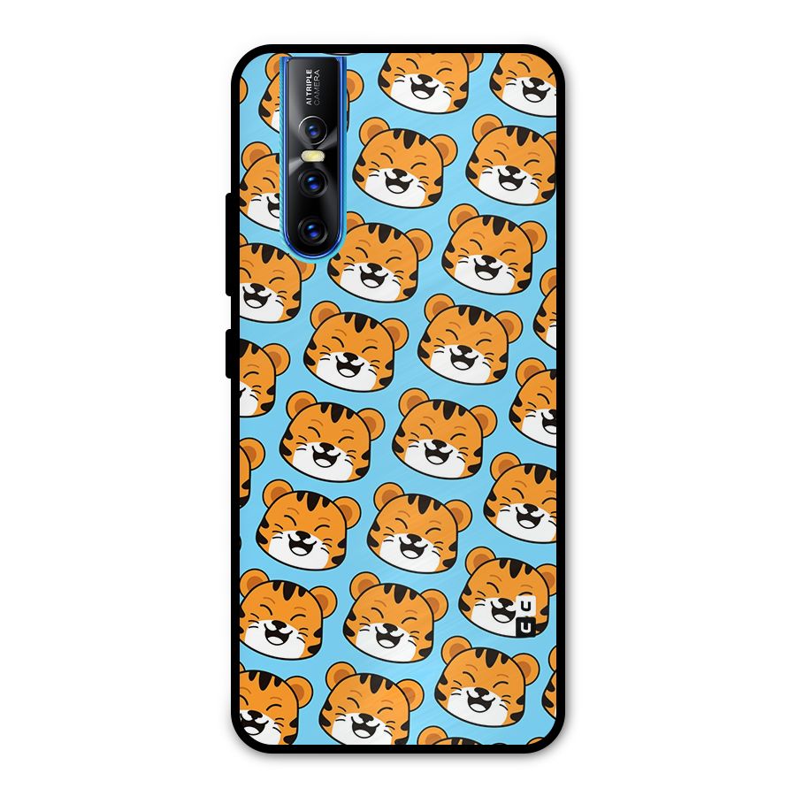 Happy Kitten Pattern Metal Back Case for Vivo V15 Pro