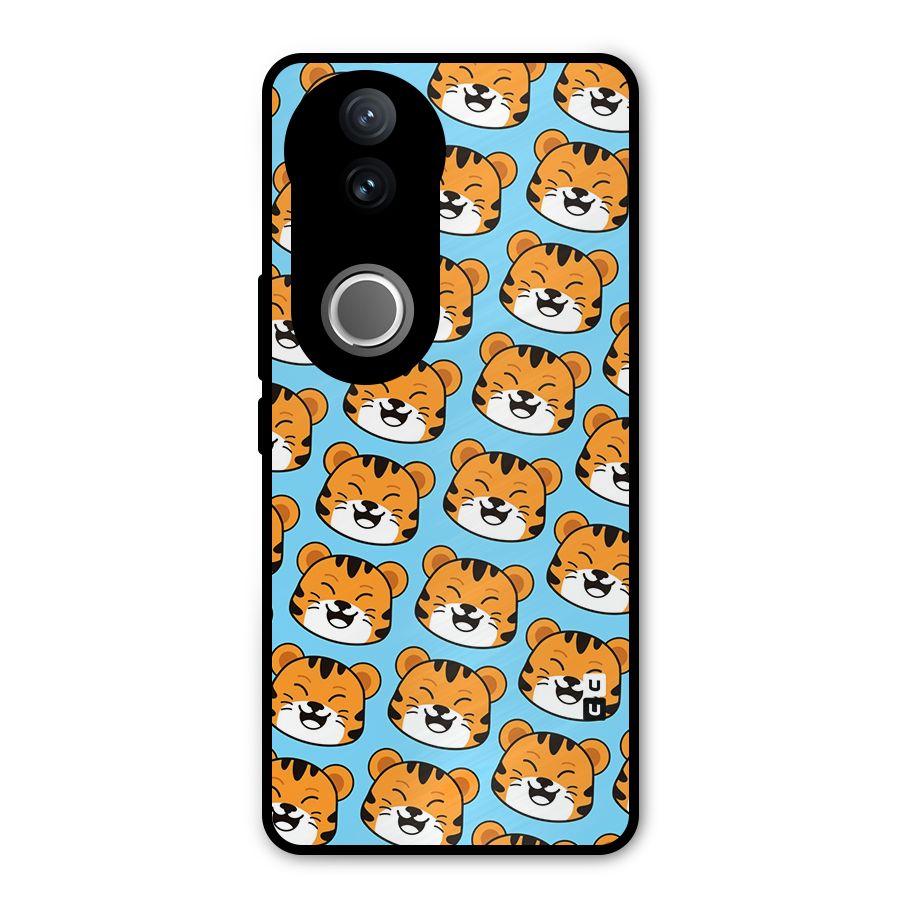 Happy Kitten Pattern Metal Back Case for Vivo V50e
