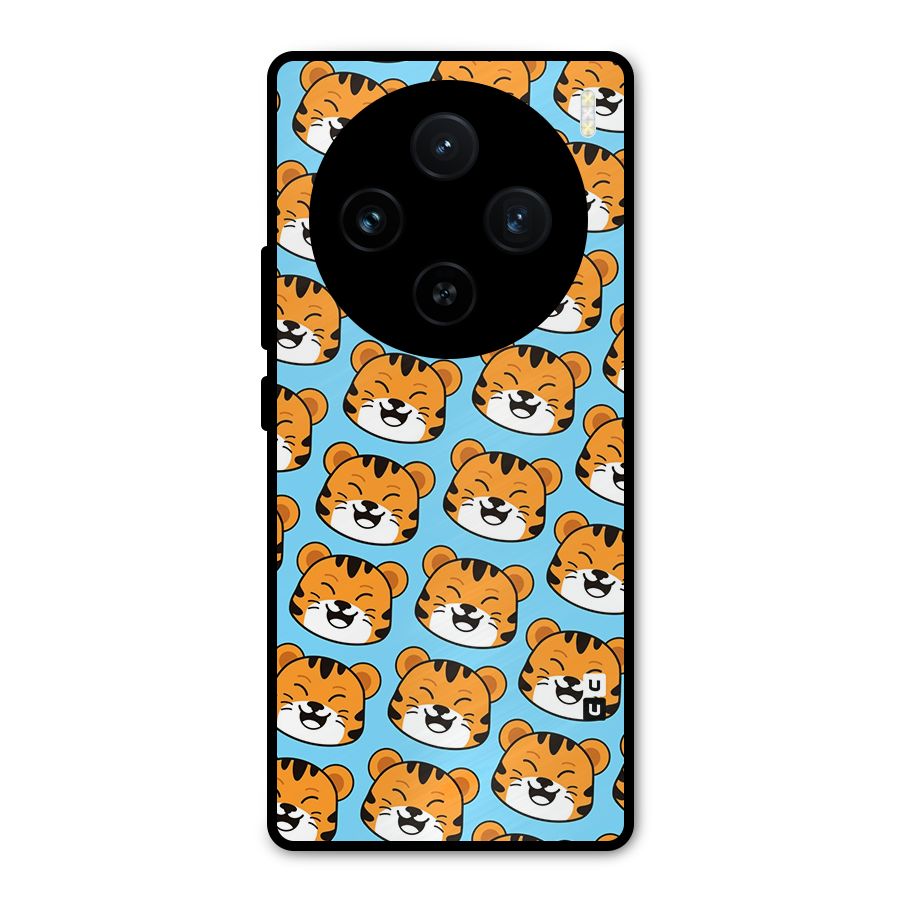 Happy Kitten Pattern Metal Back Case for Vivo X100