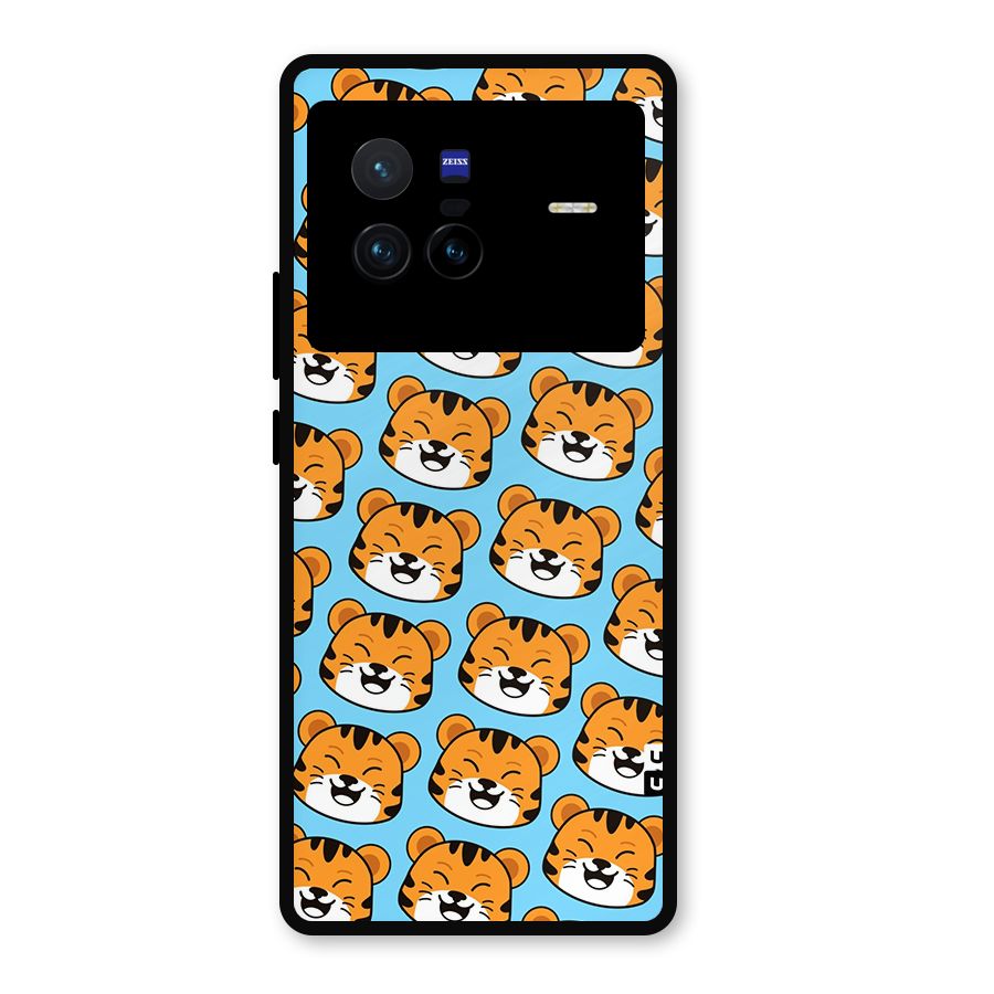 Happy Kitten Pattern Metal Back Case for Vivo X80