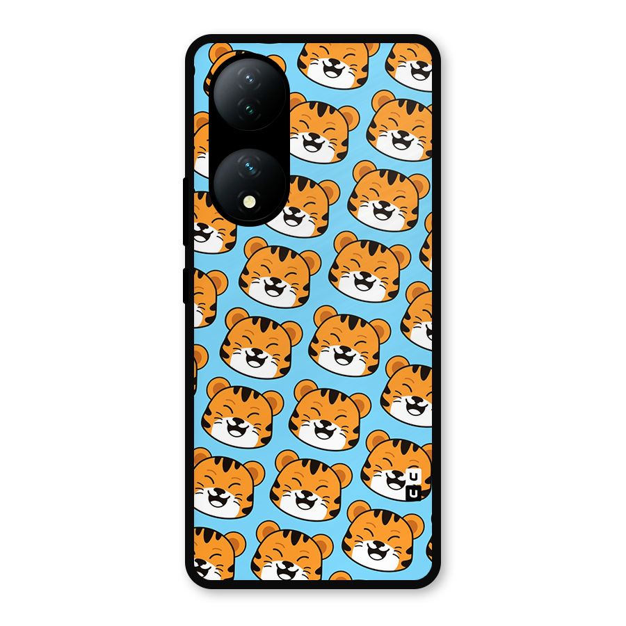 Happy Kitten Pattern Metal Back Case for Vivo Y100