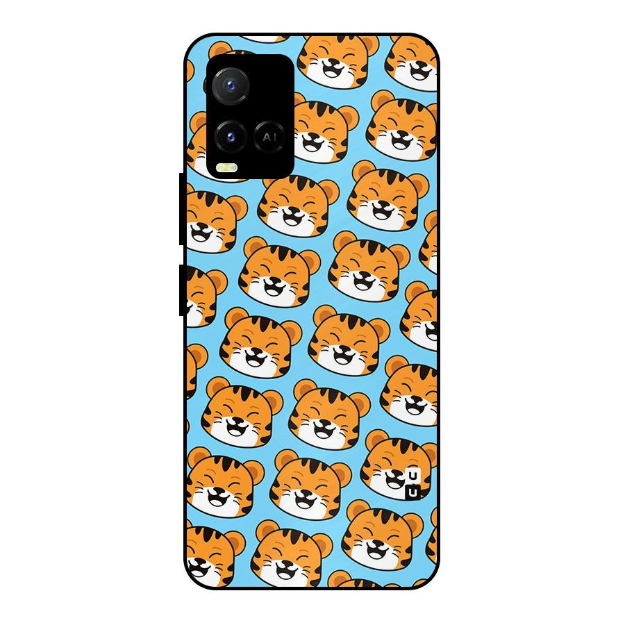 Happy Kitten Pattern Metal Back Case for Vivo Y21T