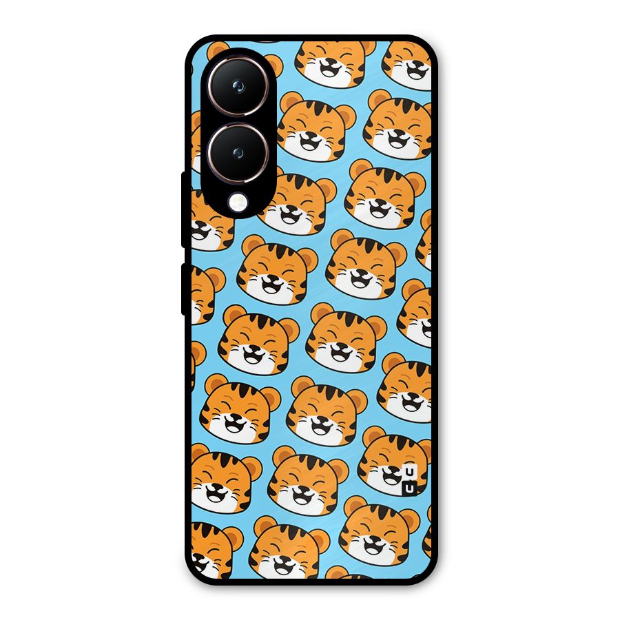 Happy Kitten Pattern Metal Back Case for Vivo Y28