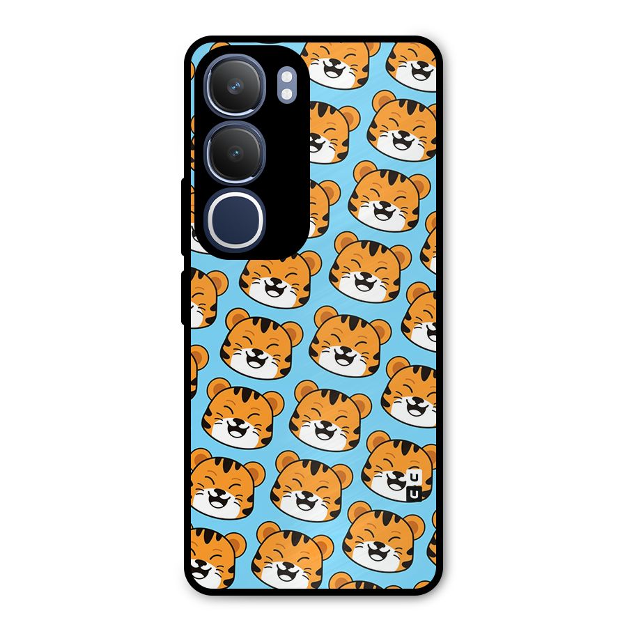 Happy Kitten Pattern Metal Back Case for Vivo Y29