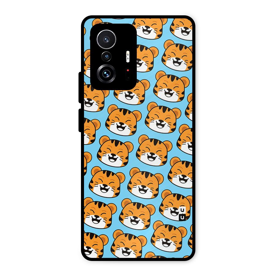 Happy Kitten Pattern Metal Back Case for Xiaomi 11T Pro