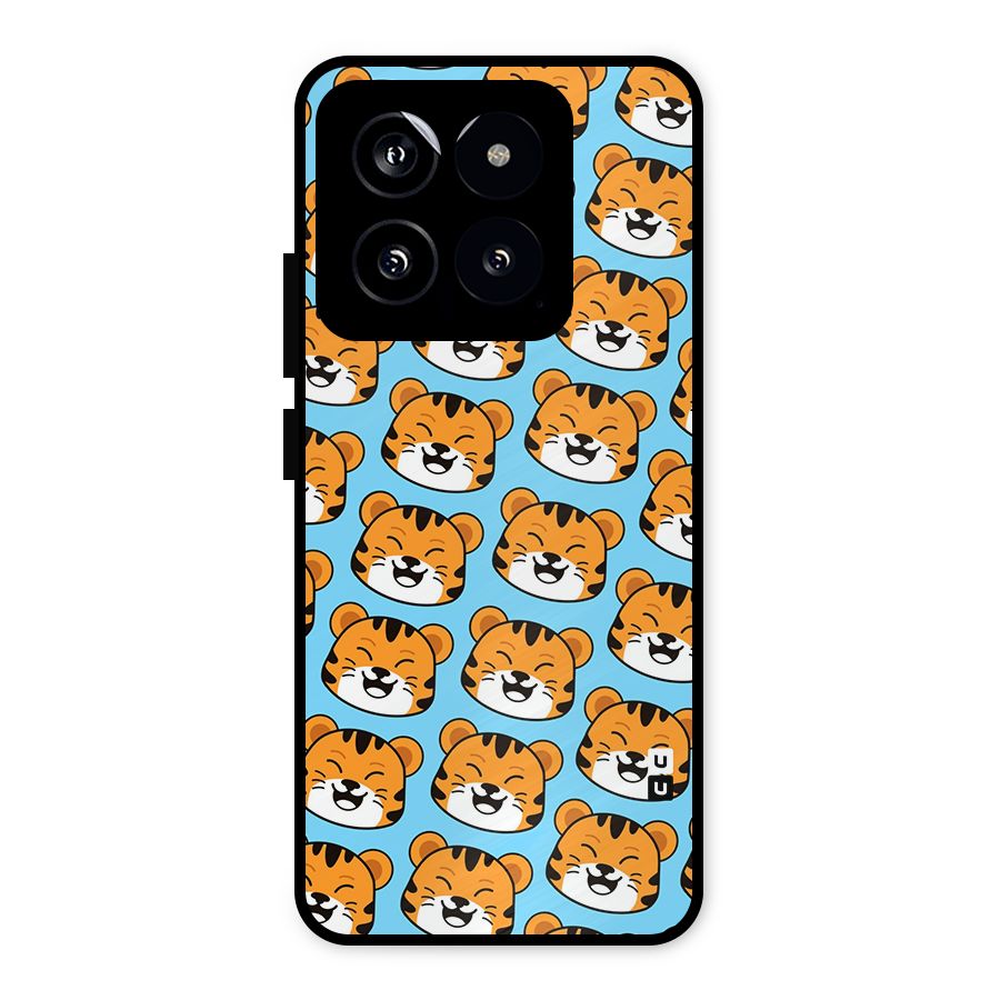 Happy Kitten Pattern Metal Back Case for Xiaomi 14