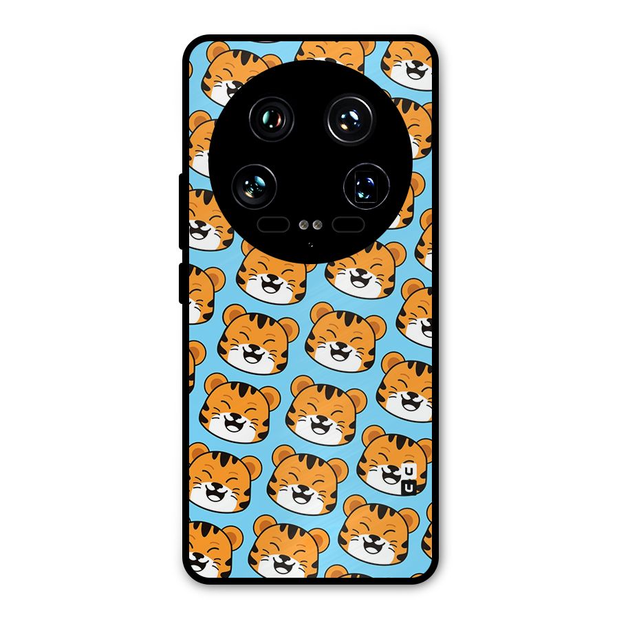 Happy Kitten Pattern Metal Back Case for Xiaomi 14 Ultra