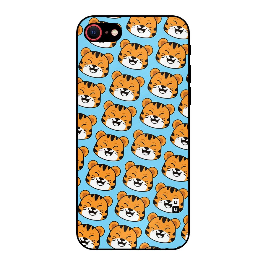 Happy Kitten Pattern Metal Back Case for iPhone 7