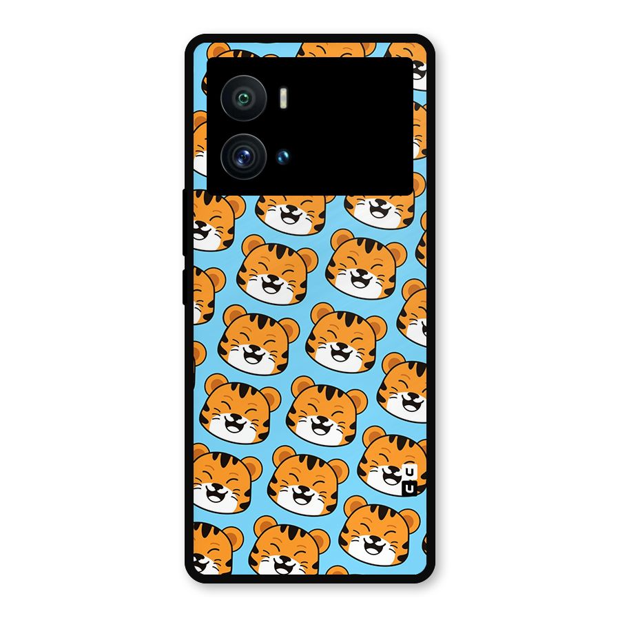 Happy Kitten Pattern Metal Back Case for iQOO 9 Pro