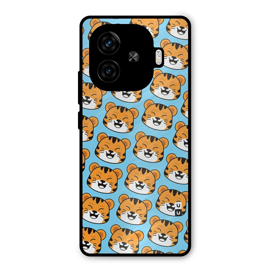 Happy Kitten Pattern Metal Back Case for iQOO Neo 10R
