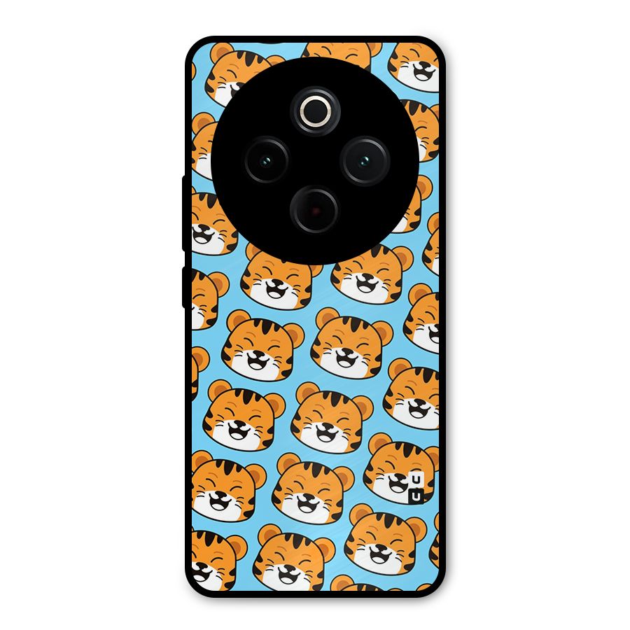 Happy Kitten Pattern Metal Back Case for iQOO Z10