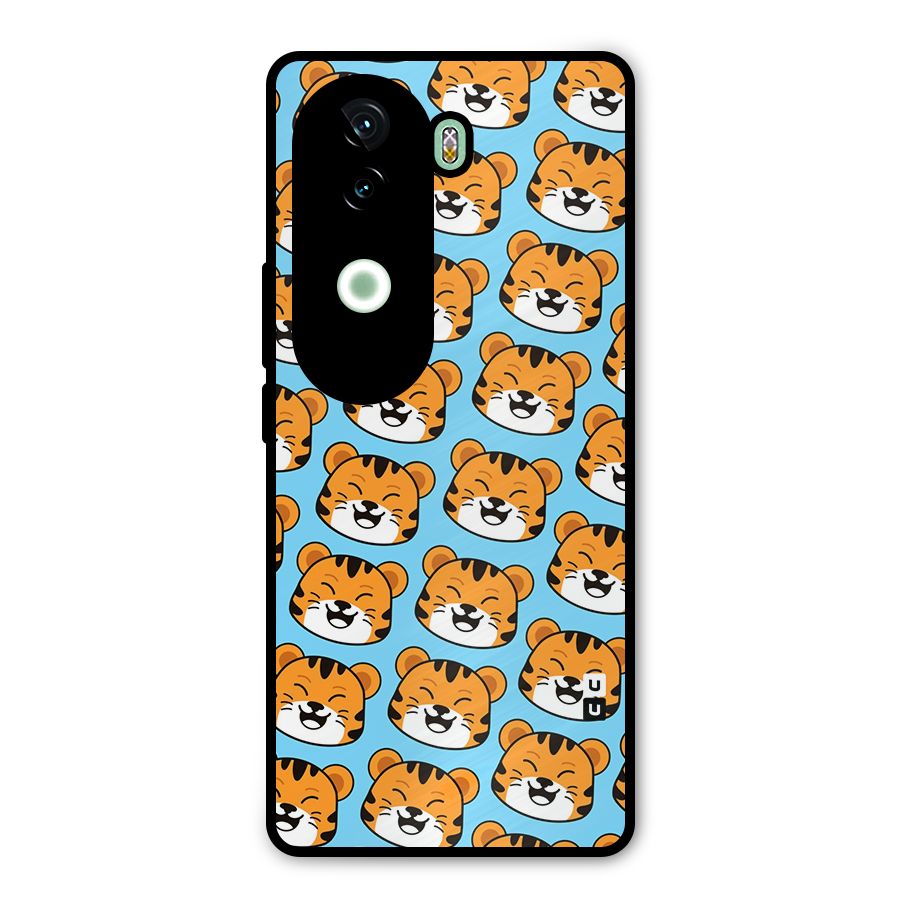 Happy Kitten Pattern Metal Back Case for iQOO Z9s