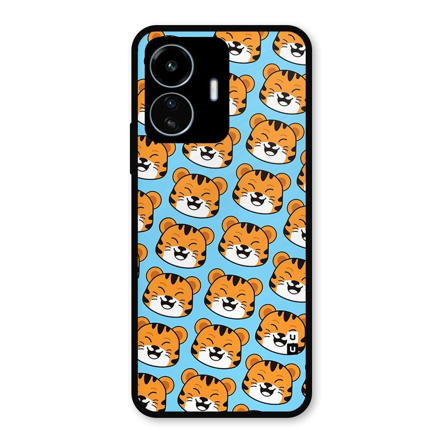 Happy Kitten Pattern Metal Back Case for vivo iQOO Z6 Lite 5G
