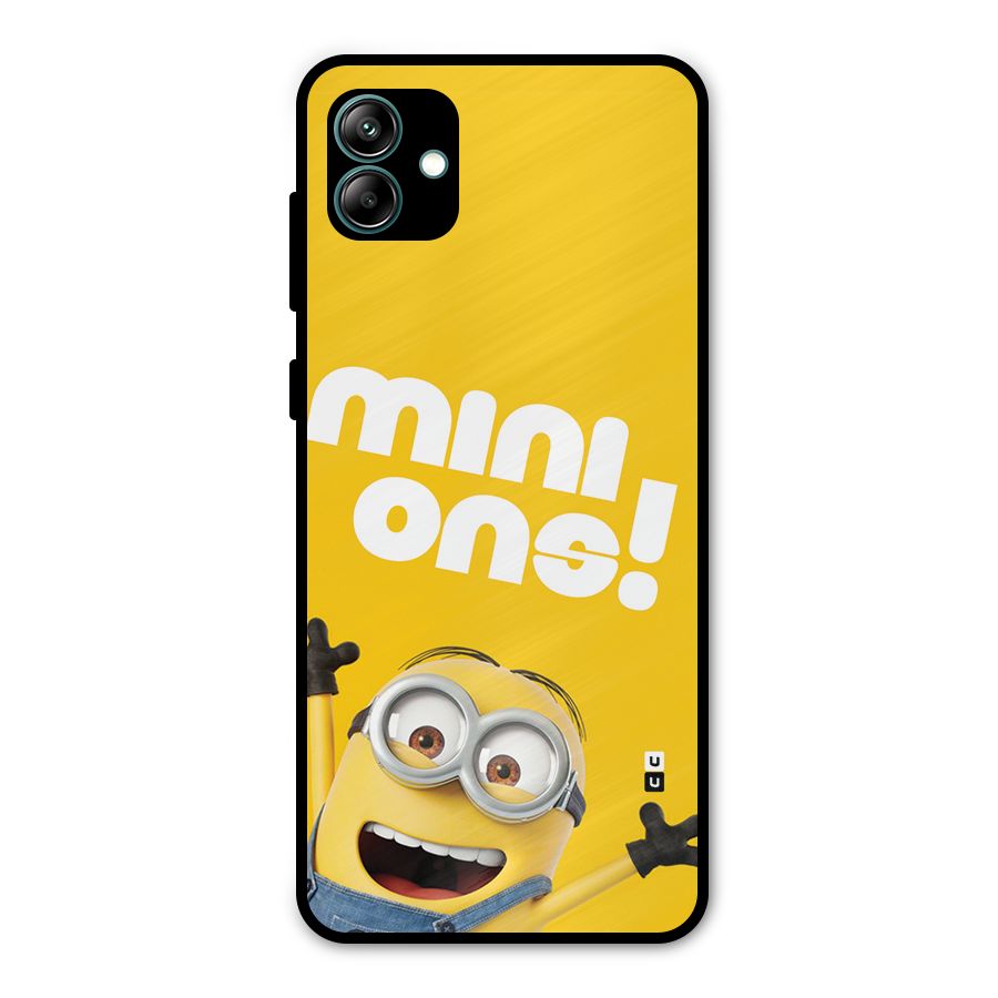 Happy Minion Metal Back Case for Galaxy A04