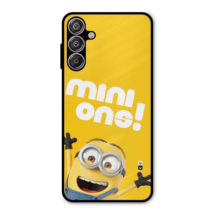 Happy Minion Metal Back Case for Galaxy F15