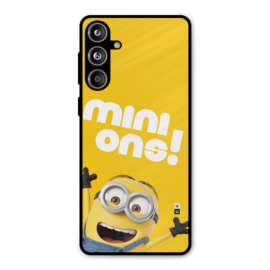 Happy Minion Metal Back Case for Galaxy F55