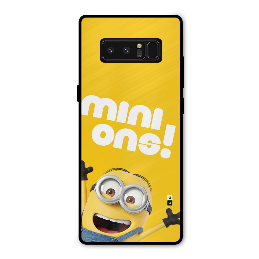 Happy Minion Metal Back Case for Galaxy Note 8