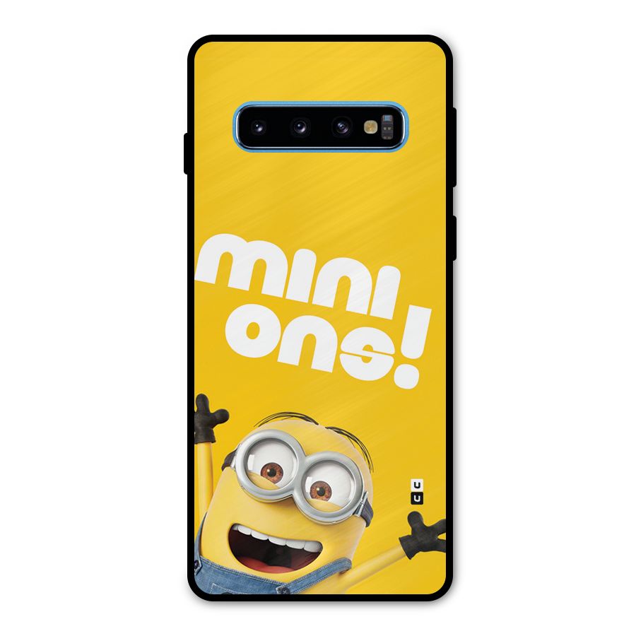 Happy Minion Metal Back Case for Galaxy S10