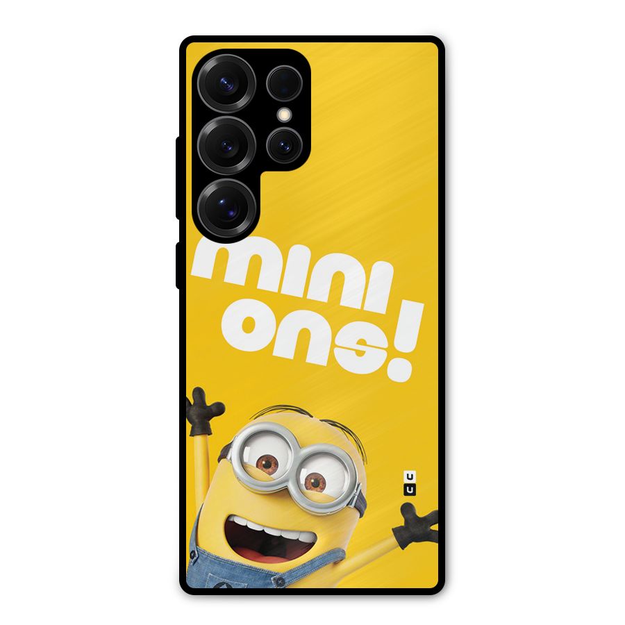 Happy Minion Metal Back Case for Galaxy S25 Ultra