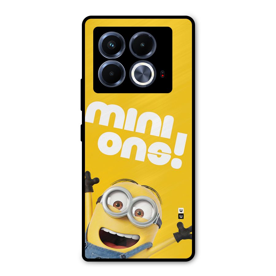 Happy Minion Metal Back Case for Infinix Note 40 5G