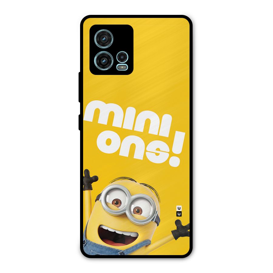 Happy Minion Metal Back Case for Moto G72