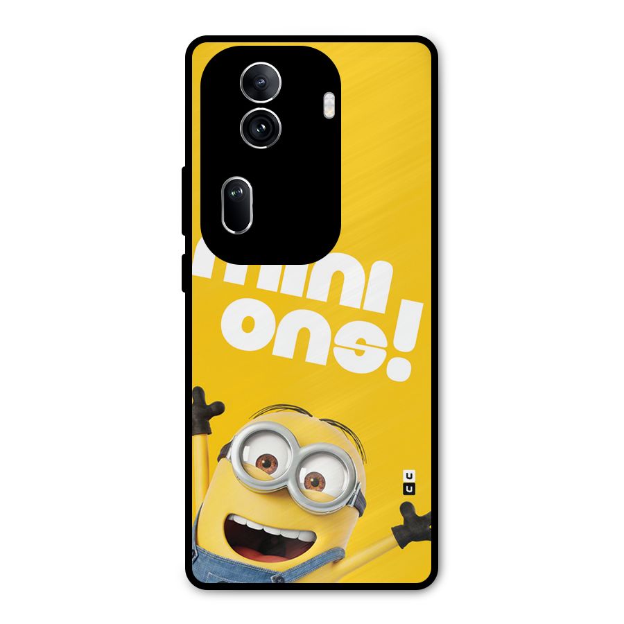 Happy Minion Metal Back Case for Oppo Reno11 Pro 5G