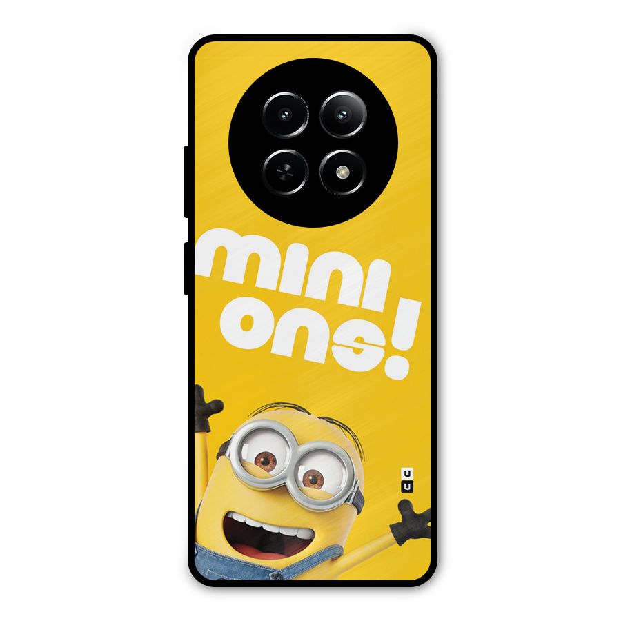 Happy Minion Metal Back Case for Realme Narzo 70x 5G