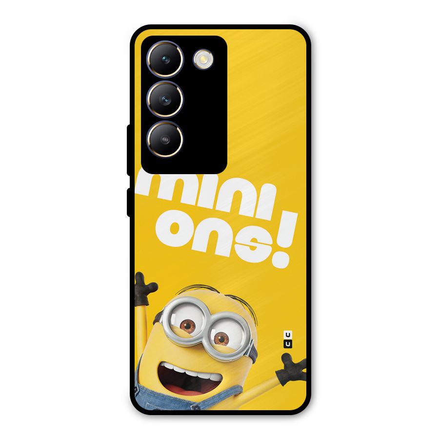 Happy Minion Metal Back Case for Vivo T3 5G