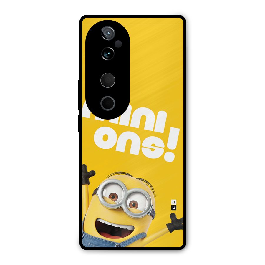 Happy Minion Metal Back Case for Vivo T3 Ultra