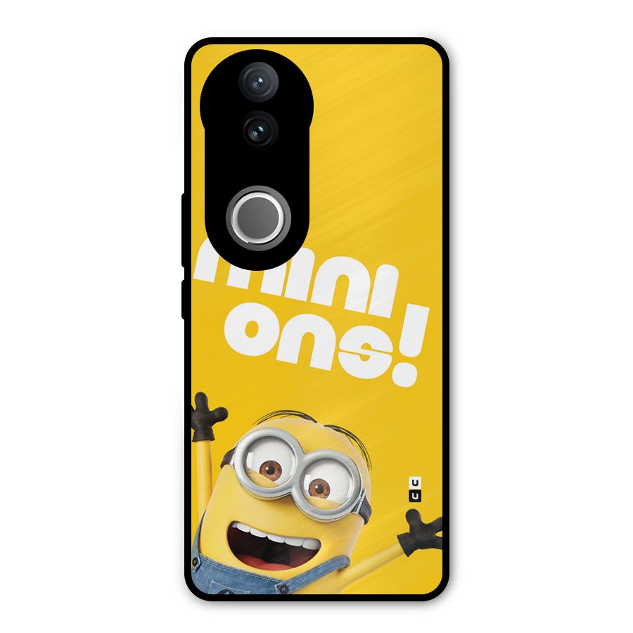 Happy Minion Metal Back Case for Vivo V50e