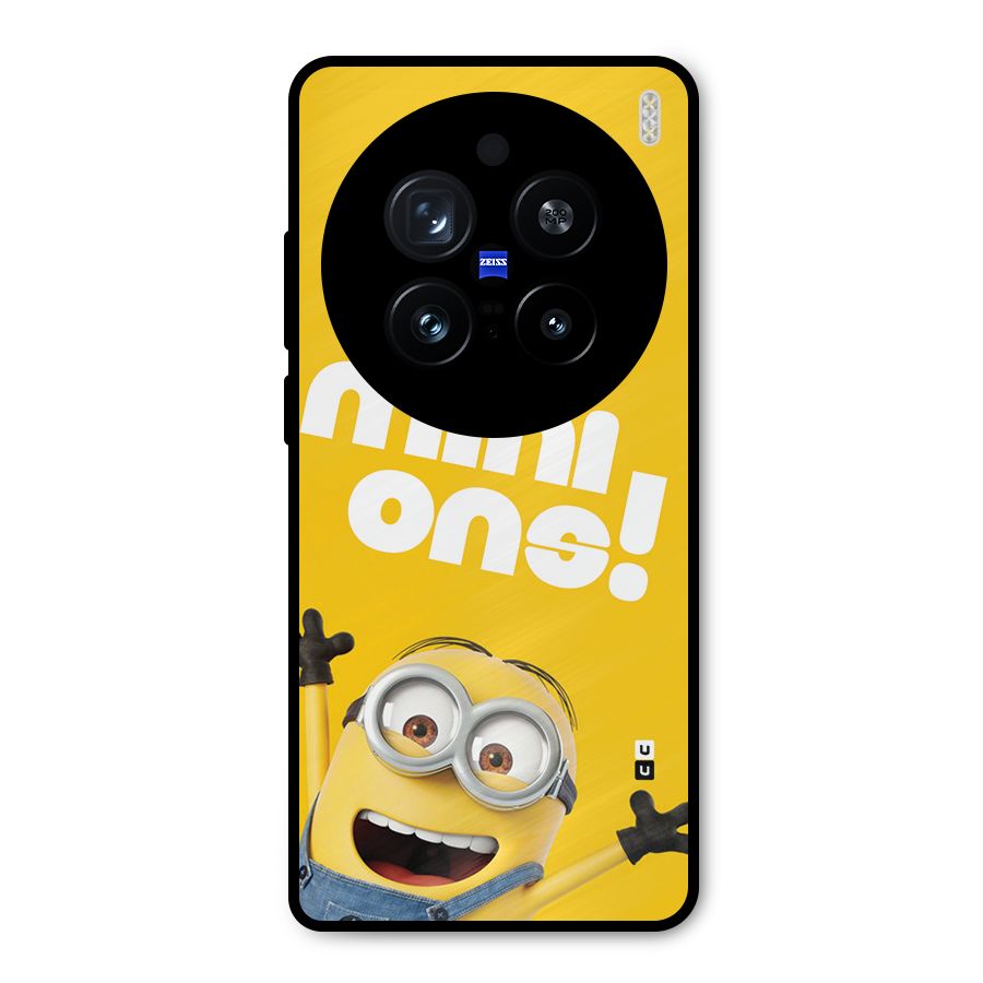 Happy Minion Metal Back Case for Vivo X200 Pro
