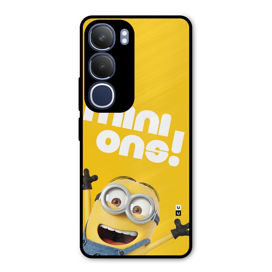 Happy Minion Metal Back Case for Vivo Y29