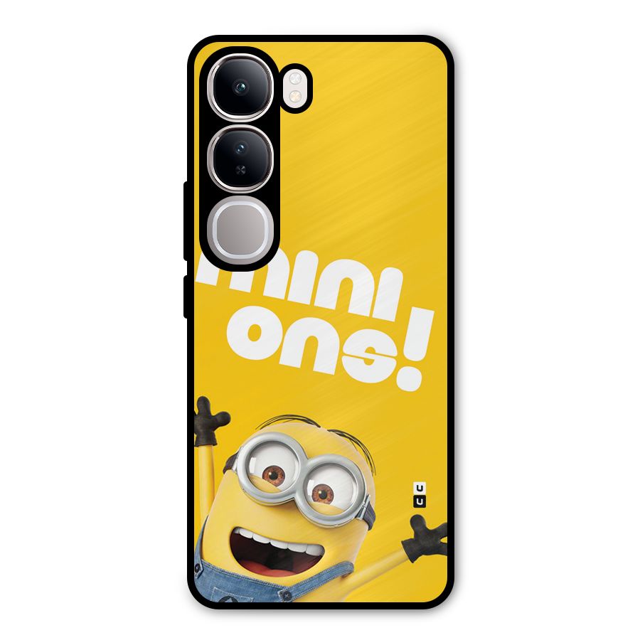 Happy Minion Metal Back Case for Vivo Y300