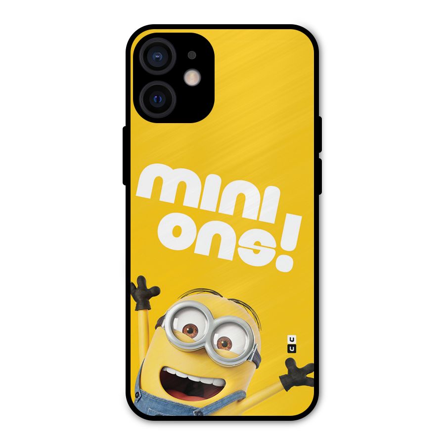 Happy Minion Metal Back Case for iPhone 12 Mini