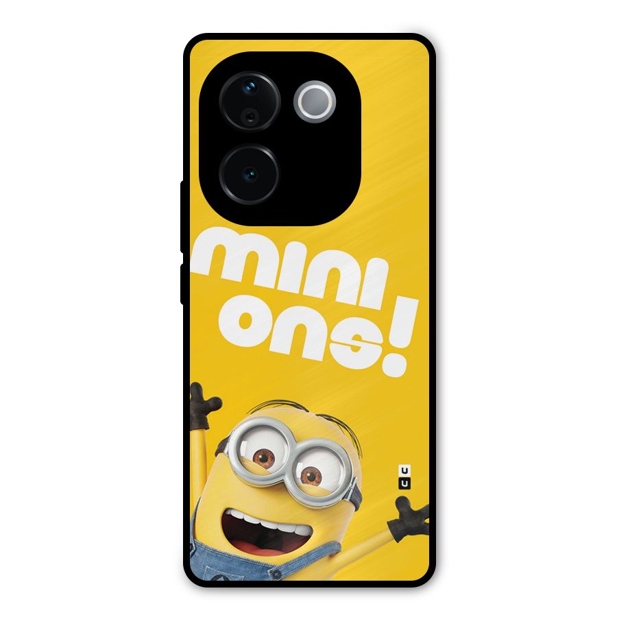 Happy Minion Metal Back Case for iQOO Z9s Pro