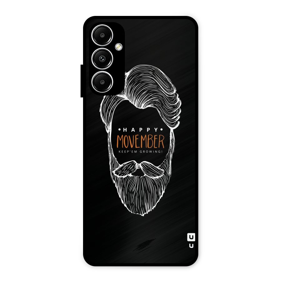 Happy Movember Black Metal Back Case for Galaxy A05s