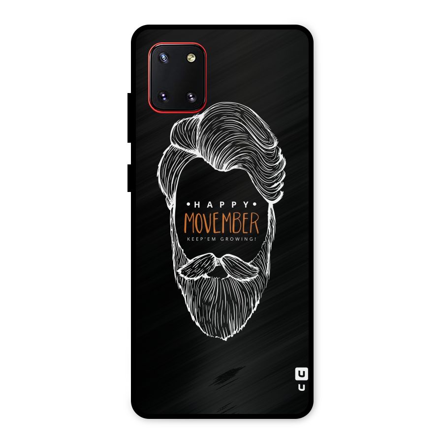 Happy Movember Black Metal Back Case for Galaxy Note 10 Lite
