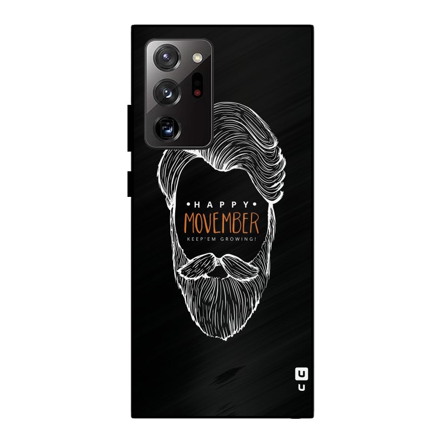 Happy Movember Black Metal Back Case for Galaxy Note 20 Ultra 5G