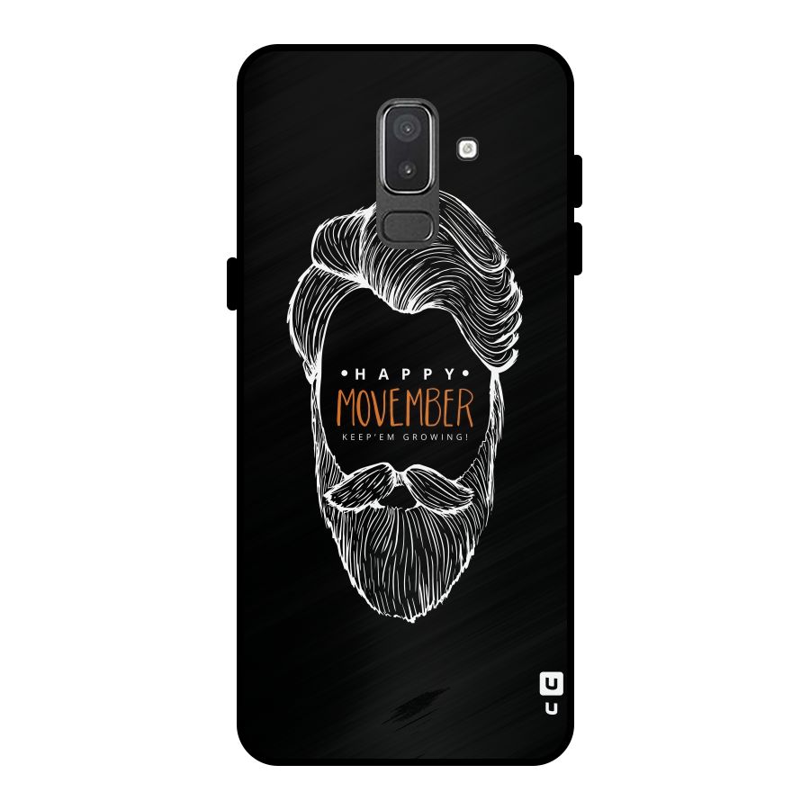 Happy Movember Black Metal Back Case for Galaxy On8 (2018)