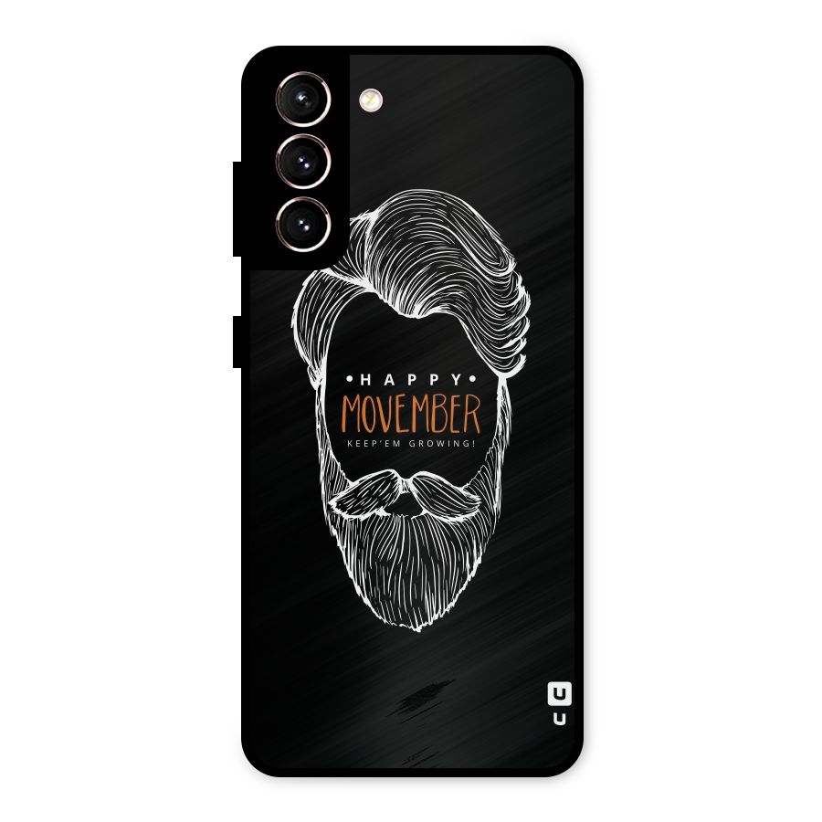 Happy Movember Black Metal Back Case for Galaxy S21 5G