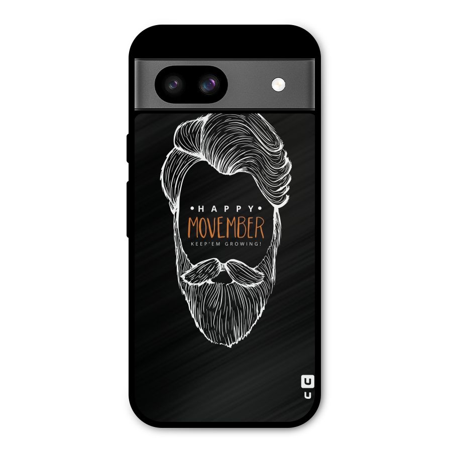 Happy Movember Black Metal Back Case for Google Pixel 8a